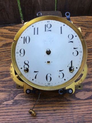 Antique Seth Thomas Shelf Clock Movement With Dial,  Parts / Repairs