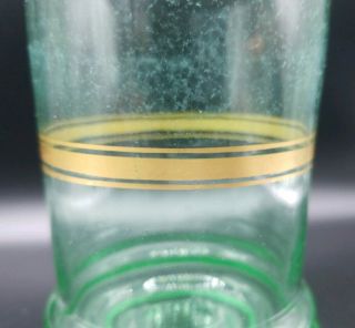 Antique Uranium Vaseline Glass Decanter With Matching Stopper 10 3/4 