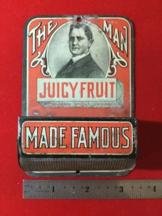 Antique Vintage Juicy Fruit Match Holder By Wm Wrigley,  Chicago