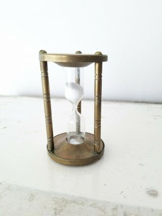 Vintage Antique Brass Sand Timer Hour Glass Sand Watch