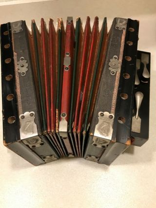 Accordian Antique Sablime Harmonic Lotta 1887 Silver Reeds