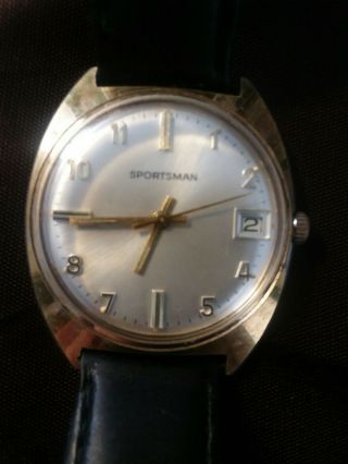 Vintage Elgin Sportsman Mans Wristwatch Watch Running Well Mechanical,  Wind Up.