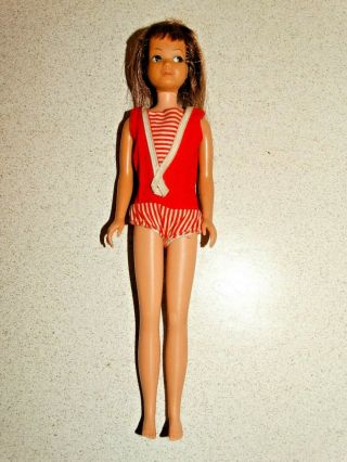 Barbie: VINTAGE Brunette JAPANESE Exclusive STRAIGHT LEG SKIPPER Doll 2