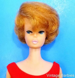 White Ginger Bubble Cut Barbie Doll 850 W/oss Htf - Vintage 1960 