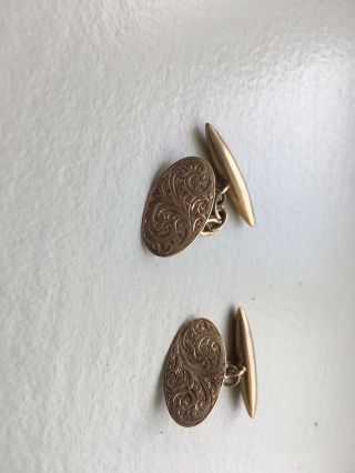 Cuff - Links Gold 9 Ct Antique Henry Griffith’s & Son