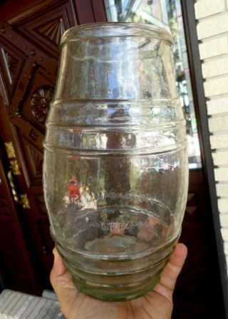 Antique Large Barrel Jar A.  Dufour & Co.  Bordeaux Open Pontil Bottle Mid - 1800’s