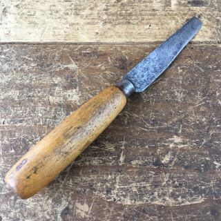 Vintage Leather Knife Carbon Steel Old Antique Hand Tool 102