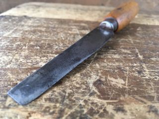 Vintage LEATHER KNIFE Carbon Steel Old Antique Hand Tool 102 3