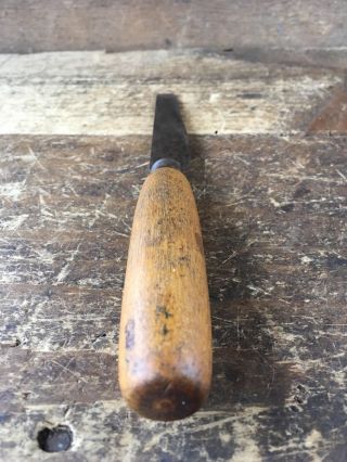 Vintage LEATHER KNIFE Carbon Steel Old Antique Hand Tool 102 4
