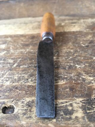 Vintage LEATHER KNIFE Carbon Steel Old Antique Hand Tool 102 5