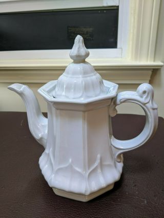 Antique T & R Boote Early White Ironstone Sydenham Shape Tea/coffee Pot C 1853