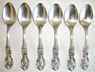 6 Reed & Barton Sterling Silver Francis I Demitasse Spoons Old Mark.