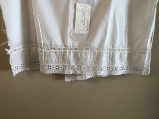 Piece of Granny ' s Wedding Dress 1910 Antique Lace/Eyelet Handwritten Note 4