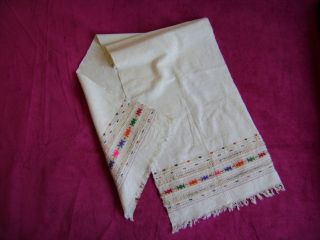Antique Balkans Art Folk Ethnic Ornate Handmade Embroidered Cotton /kenar Towel