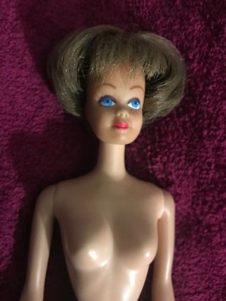 Bend Leg Midge American Girl Barbie Silver Brownette Hair 1958 1 Freckle Tlc