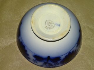 Societe Ceramique Maestricht Made in Holland Blue Handmade Footed Bowl ANTIQUE 2