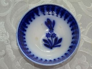 Societe Ceramique Maestricht Made in Holland Blue Handmade Footed Bowl ANTIQUE 3