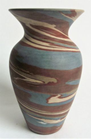 Niloak 5 1/2 " Swirl Art Pottery Vase Mission Ware American Arts Crafts Antique