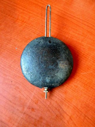 Antique Wood Tall Case Clock Pendulum Bob,  Cast Iron (516a)