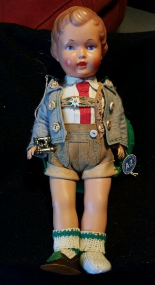 Vintage Celluloid Diese Puppe Tragt,  Boy Doll 11 "