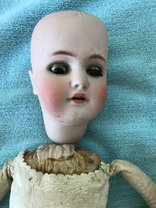 Antique Leather Body Doll with Porcelain Head & Hands Made In Germany. 2