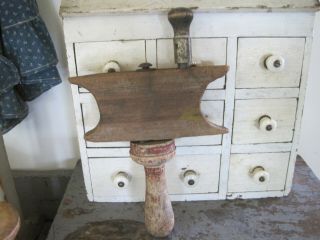 19th Century Primitive Paint Wood Spinning Winder American Country Find