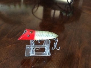 Heddon Deluxe Salmon Basser Glass Eye Wood Lure In Great Color