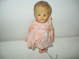 Vintage Doll,  Soft Plastic,  9 " Tall.