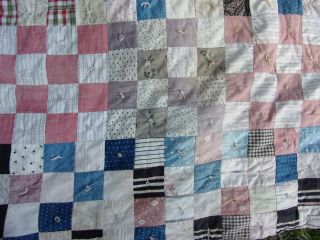 Antique tie quilt GREAT colors 7