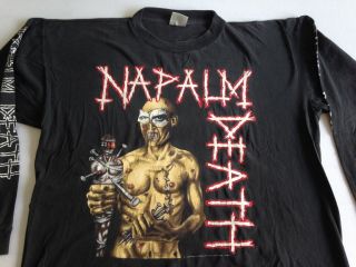 Napalm Death Utopia Vintage Metal Shirt 1992 Bolt Thrower Carcass Longs