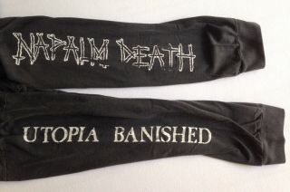 NAPALM DEATH utopia VINTAGE Metal Shirt 1992 Bolt Thrower Carcass LONGS 3