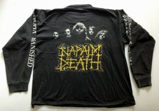 NAPALM DEATH utopia VINTAGE Metal Shirt 1992 Bolt Thrower Carcass LONGS 8