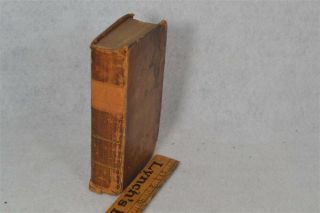 Antique Bible Dictionary Early Christian Leather Book Very Good 1830