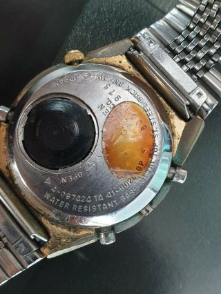 Vintage Citizen Dual Time Gold Alarm Chronograph 41 - 9028 Ana - Digi Japan Watch 6