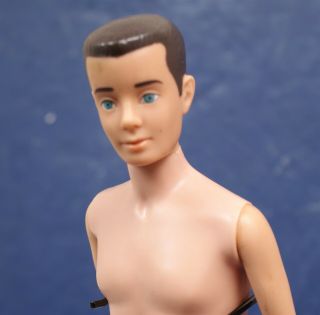 VINTAGE 1960 ' s Barbie Brunette Hair Ken Doll w/Box & Stand 3