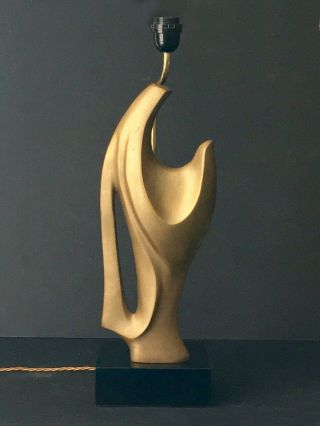 Table Lamp With Sculpture,  In The Style Of Alain Chervet,  France 1970s
