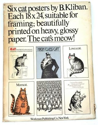 1977 B KLIBAN CAT Poster 