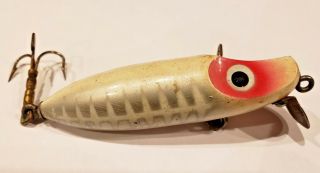 Vintage Fishing Lure Millsite Wig Wag Red White In Tough Color Ex,