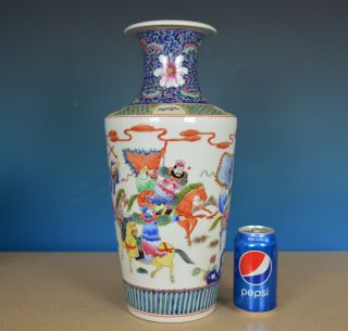 Fine Large Antique Chinese Famille Rose Porcelain Vase Marked Kangxi Rare N9390