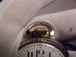 16S,  15J,  Open Face,  Elgin Pocket Watch,  Model 575 in 10K Rolled Gold Plate 3