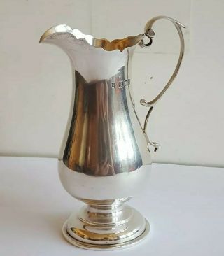 A Stylish Edwardian Solid Silver Cream/milk Jug 134g 13cm High Vgc 1904 London