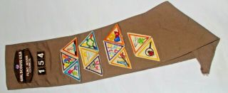 Vintage? Antique? Brownie Girl Scout Sash With Patches