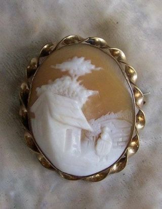 Antique Shell Cameo Victorian 1800 