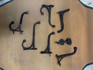 Antique Vintage Cast Iron Coat Hooks Most Are Approx 6”