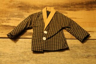 Vintage Barbie / Ken Doll Clothing Brown Beige Suit Jacket,  60 
