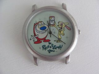 Ren And Stimpy Watch Face Vintage 1992 Nicktoons Character Watch Mtv Networks