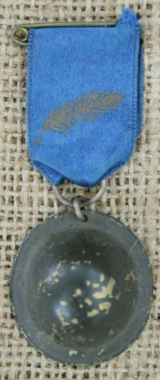 Antique World War I Us Army Military Doughboy Helmet Pin Ribbon Medal Vtg Usa 1