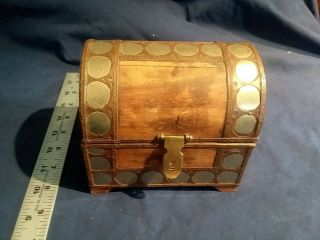 Large Wooden Treasure Chest Storage Box Old Looking Wood Vintage
