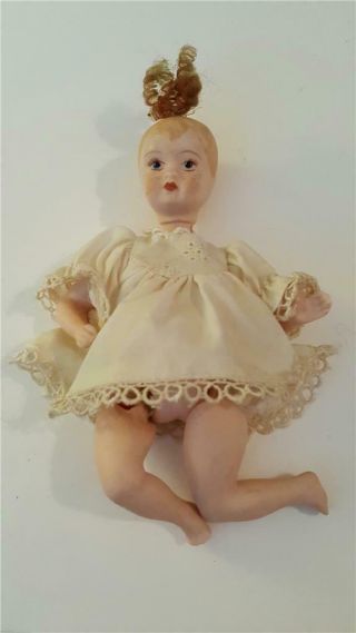 Vintage Porcelain Doll 6 Inch Loose Strings French