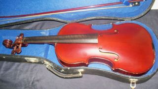 Antique Nicolas Bertholini Luthier France Viola Violin In Case For Restoration